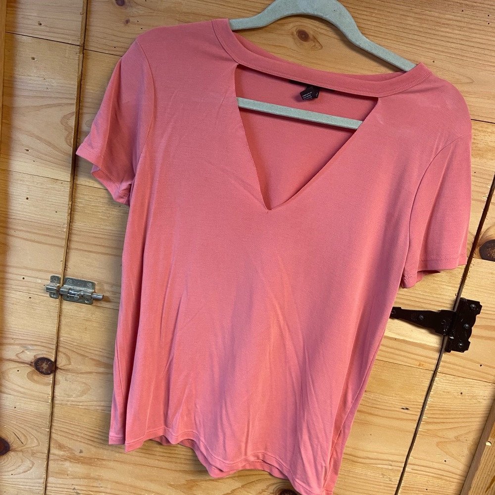 Forever 21 vneck choker blouse